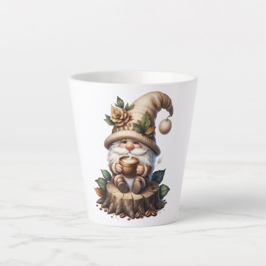 Schattigee Coffee Gnome Latte Mok (Voorkant)