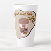 Schattigee Coffee Lover Beer Cup – Grappig Quote O Latte Mok (Voorkant)