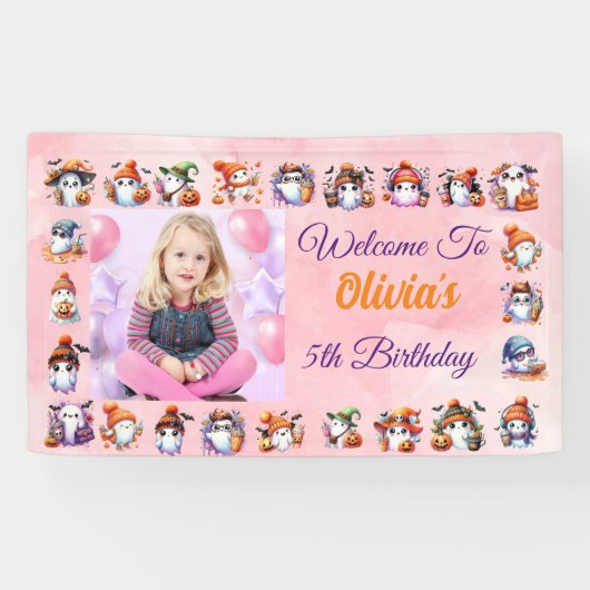 Schattigee Coffee Lover Ghost Banner voor de verja (Horizontaal)