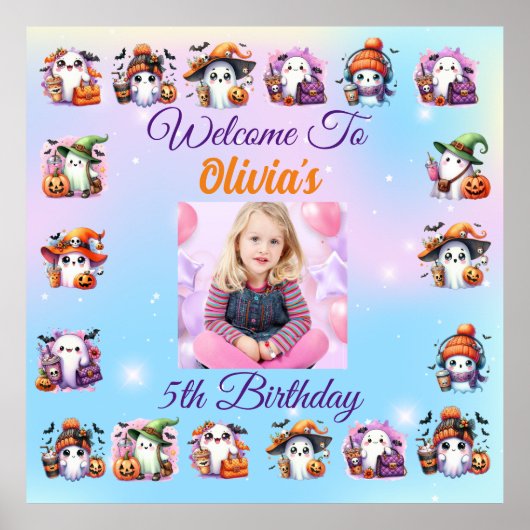 Schattigee Coffee Lover Ghost Poster voor de verja (Voorkant)