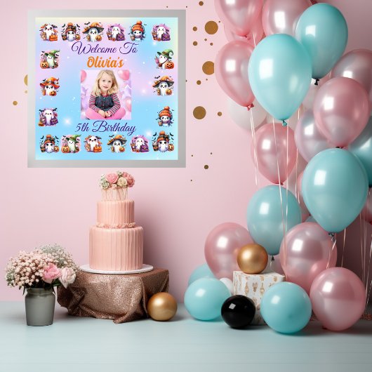 Schattigee Coffee Lover Ghost Poster voor de verja