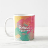 Schattigee Coffee Lover Quote Waterverf Modern Fun Koffiemok (Links)