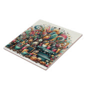 Schattigee coffeeshop bar zakelijke crafting tegeltje (Zijkant)