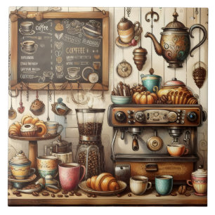 Schattigee coffeeshop bar zakelijke crafting tegeltje