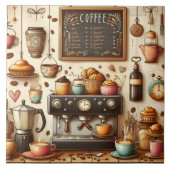 Schattigee coffeeshop bar zakelijke crafting tegeltje (Voorkant)
