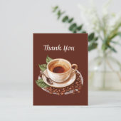 Schattigee coffeeshop dank u voor verkopers briefkaart (Staand voorkant)