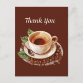 Schattigee coffeeshop dank u voor verkopers briefkaart (Voorkant)
