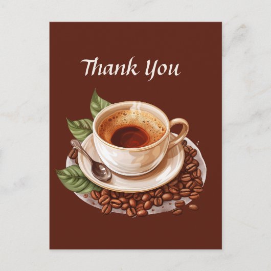 Schattigee coffeeshop dank u voor verkopers briefkaart (Voorkant)