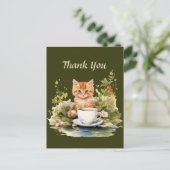 Schattigee coffeeshop dank u voor verkopers briefkaart (Staand voorkant)