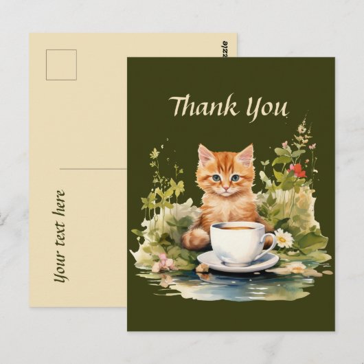 Schattigee coffeeshop dank u voor verkopers briefkaart (Voorkant / Achterkant)