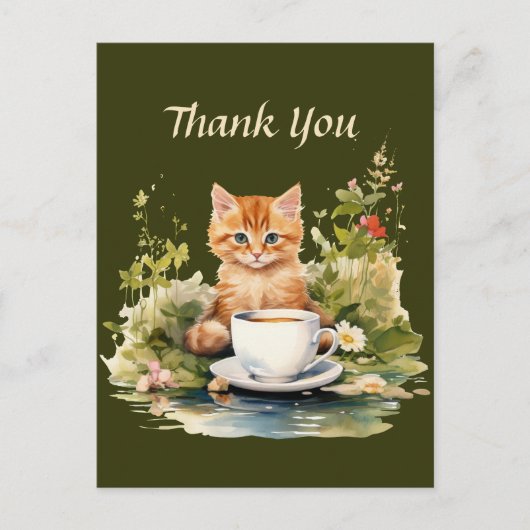 Schattigee coffeeshop dank u voor verkopers briefkaart (Voorkant)