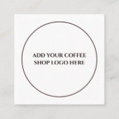 Schattigee coffeeshop koffiebonen en spot vierkante visitekaartje (Voorkant)