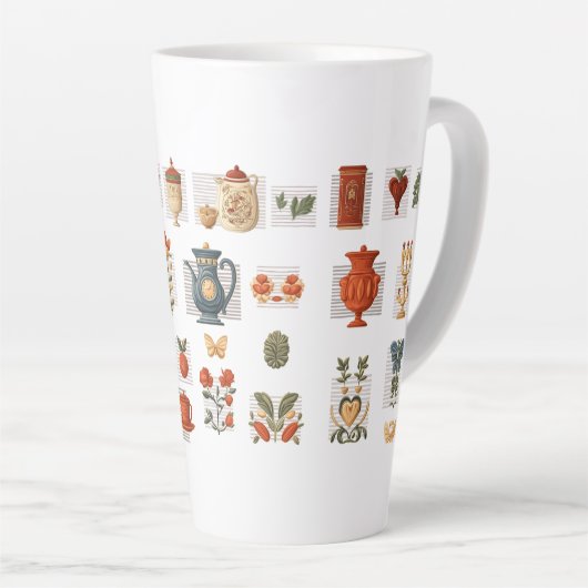 Schattigee Collage Illustratie Mok (Rechterhoek)