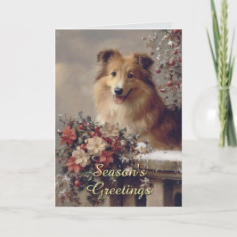 Schattigee Collie Dog Christmas Kaart