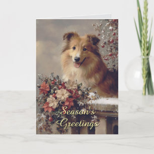 Schattigee Collie Dog Christmas Kaart