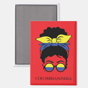 SCHATTIGEE Colombiaanse meisjesvlag Magneet