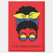SCHATTIGEE Colombiaanse meisjesvlag Magneet (Voorkant)