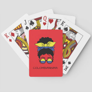 SCHATTIGEE Colombiaanse meisjesvlag Pokerkaarten