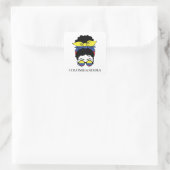 SCHATTIGEE Colombiaanse meisjesvlag Vierkante Sticker (Tas)