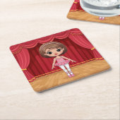 Schattigee Comic Ballet Onderzetter Set (Schuin)