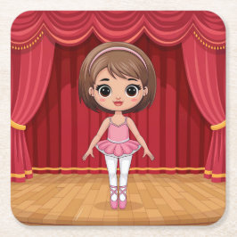 Schattigee Comic Ballet Onderzetter Set