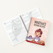 Schattigee Comic cartoon waterverf gepersonaliseer Notitieboek (Binnen)