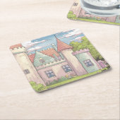 Schattigee Comic Castle Onderzetter Set (Schuin)