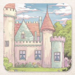 Schattigee Comic Castle Onderzetter Set