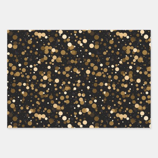 Schattigee confetti betegelde partij inpakpapier vel (Voorkant)