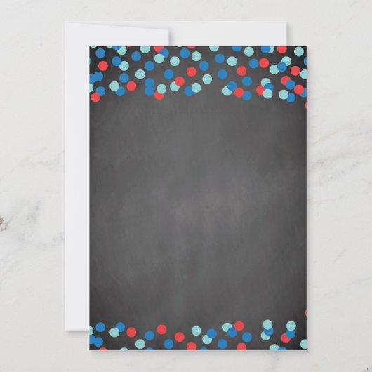 Schattigee Confetti nautische jongens Baby shower  Kaart (Achterkant)