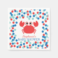 Schattigee Confetti Nautische Krab Baby shower ser