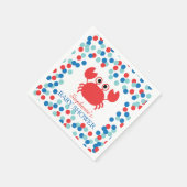 Schattigee Confetti Nautische Krab Baby shower ser Servetten (Hoek)