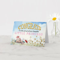 Schattigee Congrats Baby Meisje Aankomst Prinses K