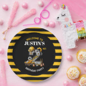 Schattigee constructie 2e verjaardagsfeest Papiere Papieren Bordje (Feest)