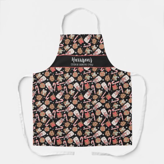 Schattigee Cookie Baking Crew gepersonaliseerd Schort (Voorkant)