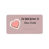 Schattigee Cookie Book Labels - Custom Name Labels (Voorkant)