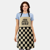 Schattigee Cookie Dealer Bakkerij Word Art Schort (Gedragen)