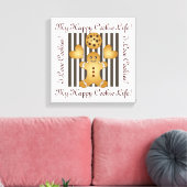 Schattigee Cookie Gingerbread Man Canvas Afdruk (Insitu (Woonkamer))