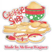 Schattigee Cookie Swap Naam toevoegen Cookie Tin o Sticker (Voorkant)