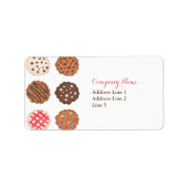 Schattigee cookies Cookie Business Address Label (Voorkant)