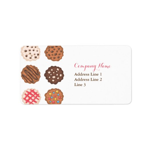 Schattigee cookies Cookie Business Address Label (Voorkant)
