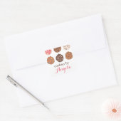 Schattigee cookies Cookie Business Bakery Productl Vierkante Sticker (Envelop)