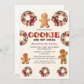 Schattigee Cookies en Cocoa Holiday Party Uitnodig Kaart (Voorkant / Achterkant)