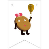 Schattigee cookieverjaardag vlaggetjes (Eerste vlag)