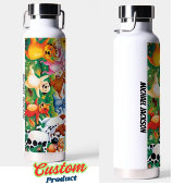Schattigee & Cool Cartoon Dierenprint | Aangepaste Waterfles