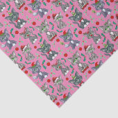 Schattigee Cool Christmas Cats in Roze Tissuepapier (Detail)