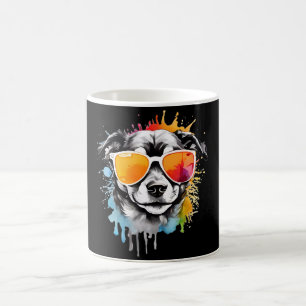Schattigee Cool Puppy Dog met Zonnebril Koffiemok