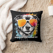 Schattigee Cool Puppy Dog met Zonnebril Kussen (Deken)
