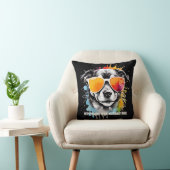 Schattigee Cool Puppy Dog met Zonnebril Kussen (Stoel)