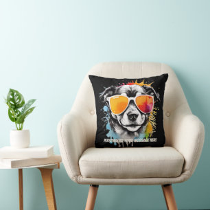 Schattigee Cool Puppy Dog met Zonnebril Kussen